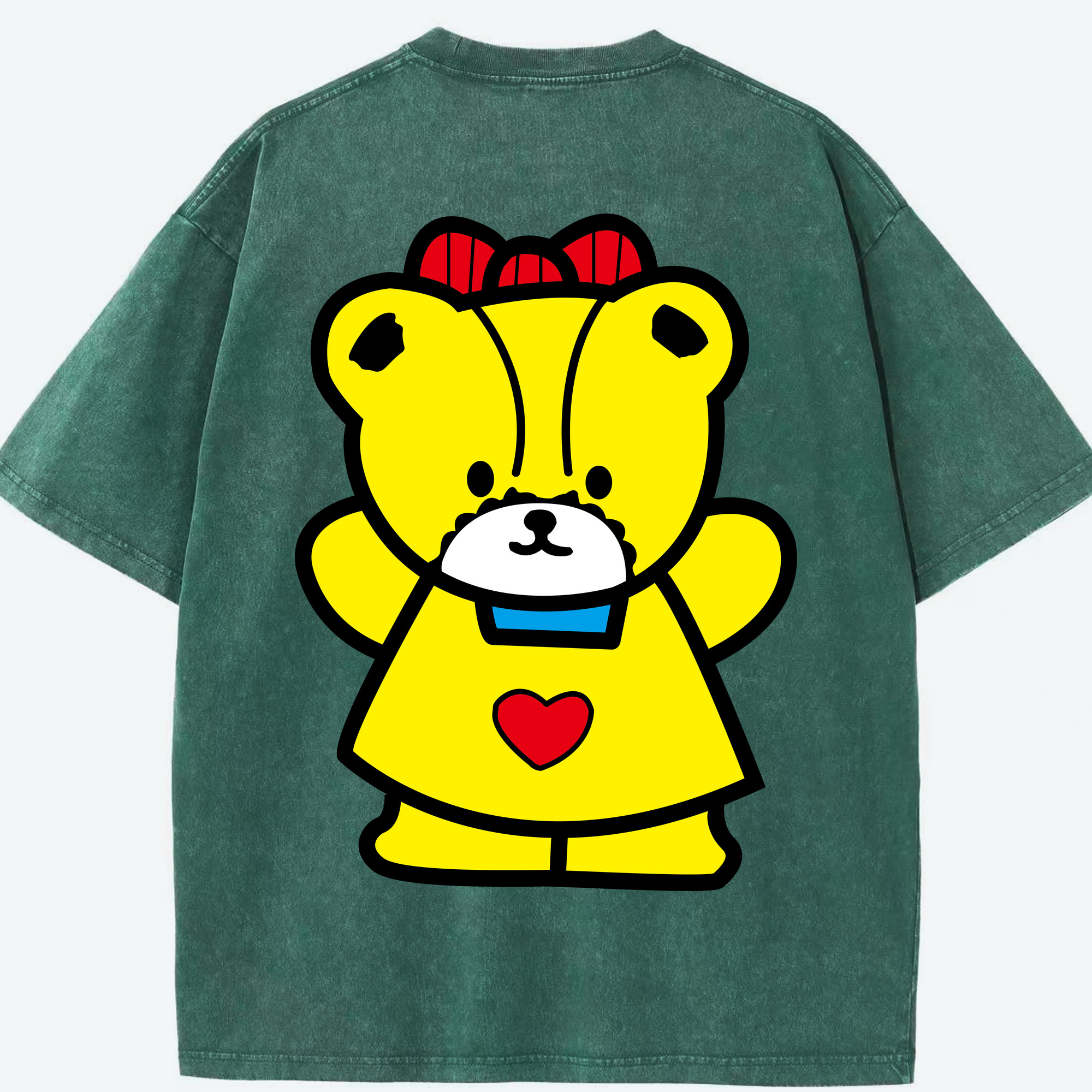 （画像用） Hello Kitty ハローキティ 綿100% ヴィンテージ風 半袖Tシャツ（背面プリント）